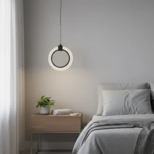 Modern black chandelier with three bulbs, 9 watts (single)