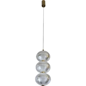 Modern pendant lamp in an olive green color with a yellow light, 9 watts
