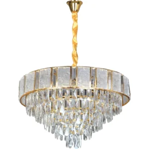 نجفة معلقة مودرن بتشطيب ذهبي (9 لمبات E14)