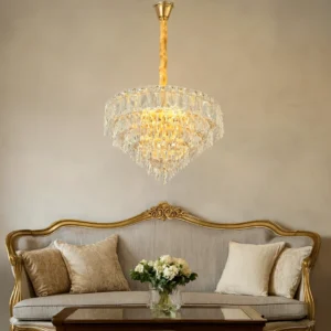 نجفة مودرن ذهبية 9 لمبات E14