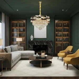 ثريا معلقة مودرن ذهبية 9 لمبات E14