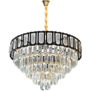 مصباح معلق مودرن أسود 9×E14 بقطر 60 سم