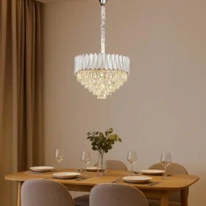 ثريا مودرن فضية 9 لمبات بمقبس E14 مقاس 600 ملم