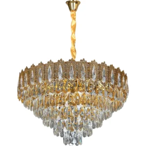 نجفة عصرية بلون ذهبي 9 لمبات E14 — قطر 600 مم