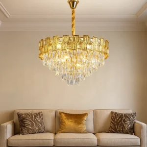 نجف مودرن ذهبي 9 لمبات E14 — قطر 600 مم