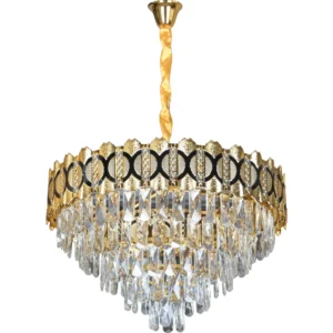 نجفة معلقة مودرن ذهبية لِـ9 مصابيح (قاعدة E14)