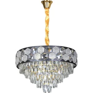 ثريا مودرن ذهبي وأسود 9 لمبات (E14)