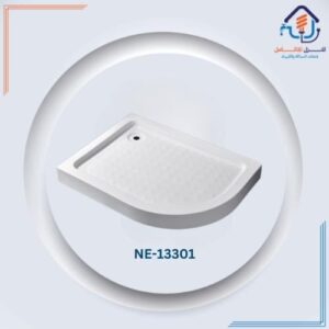 مقصورة دش زاوية من الأكريليك - أبيض - 90×80 سم