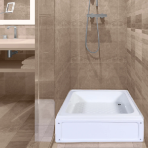 كابينة شاور مربعة من يونكس بمقاس 90×90 سم — أبيض