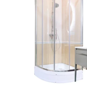 شاور زاوية يونكس 90×90 سم (عميق) — أكريليك 6 ملم بلون بيج مع ضمان 10 سنوات