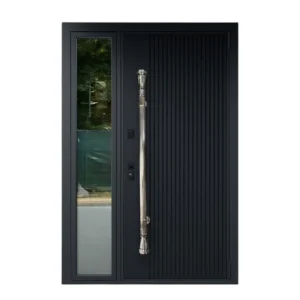 مقبض باب حديدي موديل 9601 برأس ممسوح، تشطيب برونزي