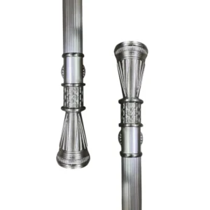 مقبض باب حديدي 9601 برأس بتشطيب ممسوح — لون فضي