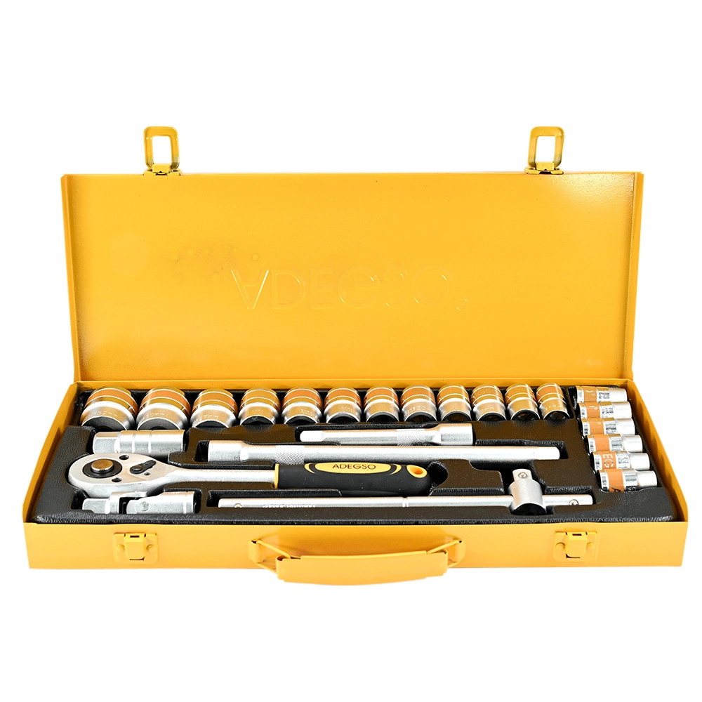 ADEGSO 24-piece (1/2 inch) socket set with ratchet wrench