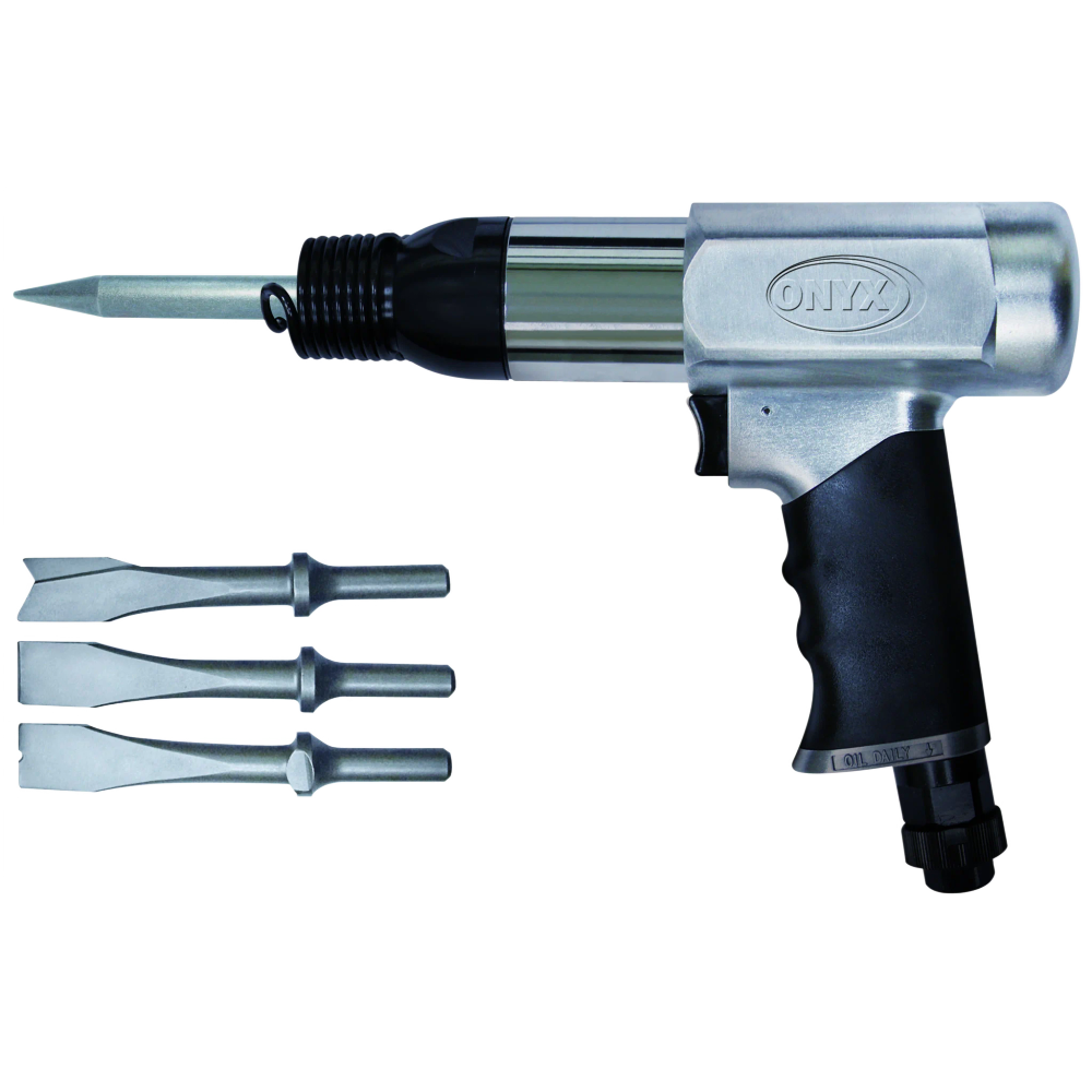 مطرقة هواء ذات أسطوانة طويلة للأعمال الشاقة Astro Pneumatic Tool موديل 4336 مع طقم أزاميل 4 قطع