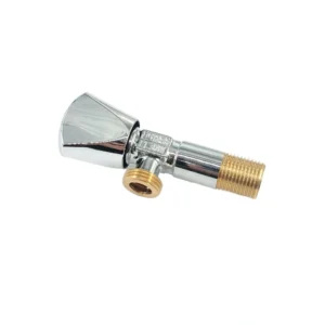 صمام زاوية نحاسي BOP بمقاس 1/2 × 1/2 بوصة مطلي بالكروم — إغلاق متين لأعمال السباكة والحمَّامات