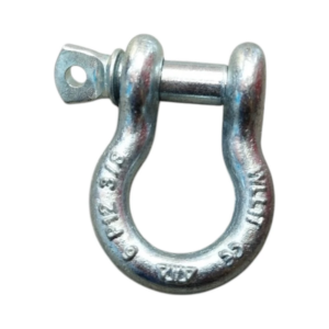 قيد قوسي (Bow Shackle) مقاس 3/8 بوصة — فولاذ مجلفن، حمولة 1 طن