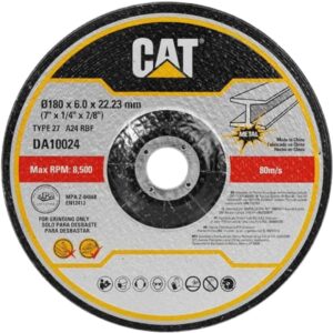 قرص جلخ للمعادن CAT 180 مم × 6 مم — موديل DA10024 (للأعمال الشاقة)