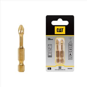 طقم رؤوس مفكات CAT مقاس PH2 بطول 50 مم — قطعتان (DA01004)
