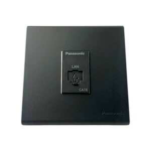 فيشة كمبيوتر Cat6 مفردة — أسود — باناسونيك