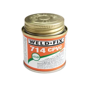 غراء أنابيب CPVC عالي القوة موديل 714 من ويلد-فيكس — 1/8 باينت (118 مل)