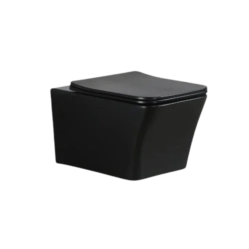 كرسي حمام معلق من ستامينا — أسود (CR-003)