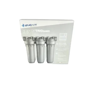 هيكل فلتر ثلاثي DP Trio Sanic من Atlas Filtri — مقاس 10 بوصة ومضاد للبكتيريا