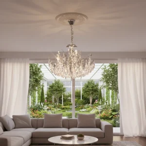 ثريا معلقة مودرن فضية لمصابيح E14 — 10 لمبات