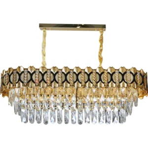 نجفة عصرية ذهبية بعشر لمبات — قاعدة E14