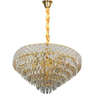 ثريا مودرن ذهبية بمصابيح E14 (15 لمبة)