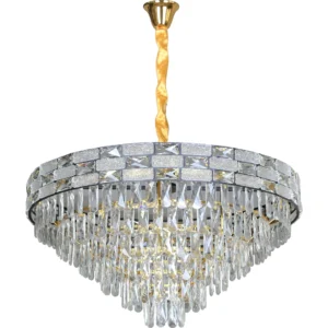 ثريا معلقة مودرن أسود وذهبي لمصابيح E14 — 15 لمبة