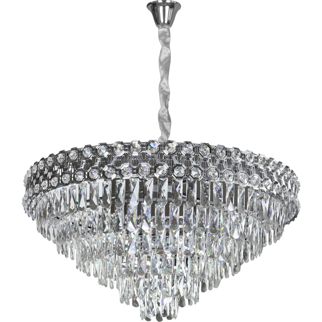 نجفة معلقة مودرن فضية (E14 × 15)