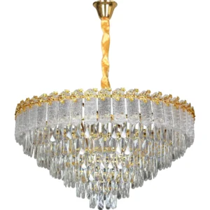 ثريا مودرن ذهبية بمقابس E14 (15 لمبة)