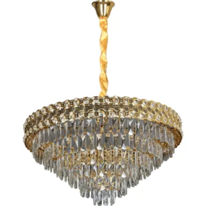 ثريا معلقة مودرن ذهبي بمآخذ E14 عدد 15، طول 800 مم