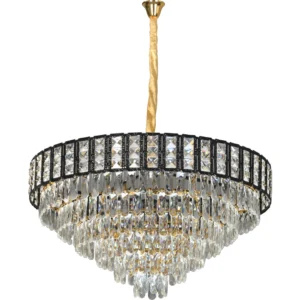 مصباح معلق مودرن أسود بمقابس E14 × 15 — مقاس 800 مم