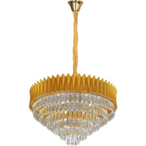 ثريا معلقة مودرن ذهبي بقاعدة E14 (15 لمبة) — مقاس 800 ملم