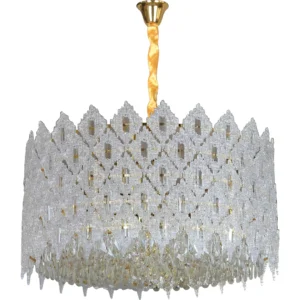 نجف مودرن كريستال ذهبي بمقبس E14 (19 لمبة) — 80 سم