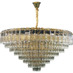 نجفة مودرن ذهبية بمقبس E14 × 22 وبقطر 100 سم