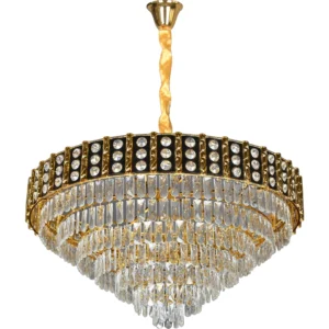 ثريا مودرن ذهبية بمقابس E14 (22 لمبة) طول 1000 ملم