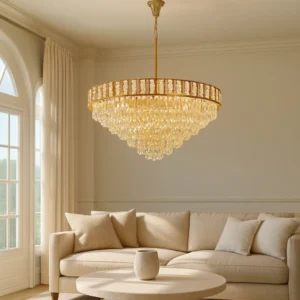 ثريا معلقة مودرن ذهبي E14×22 — مقاس 1000 ملم