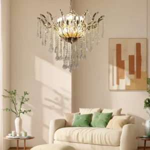 نجفة مودرن ذهبية بمقابس E14 — 24 لمبة