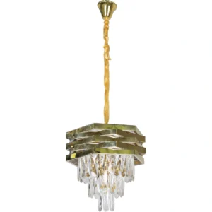 نجف معلق كريستال ذهبي (E14 × 3)