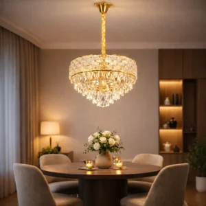 أبليك حائط مودرن بلون ذهبي لخمس لمبات E14