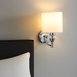 إضاءة حائط عصرية فضية لمبة واحدة بمقبس E14