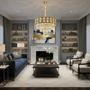 نجفة مودرن ذهبية لخمسة مصابيح E14 — قطر 40 سم