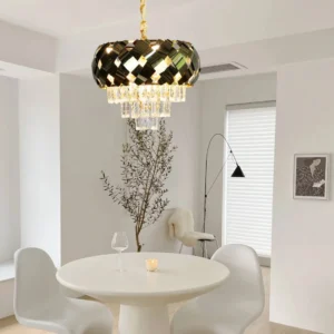 نجف مودرن ذهبي بخمس لمبات E14 — قطر 400 ملم