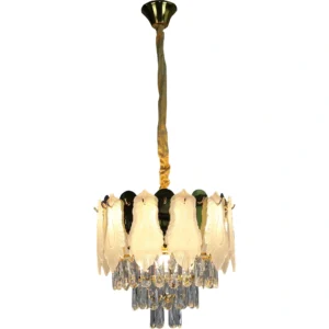 نجفة مودرن ذهبية بخمس لمبات E14 — قطر 400 مم