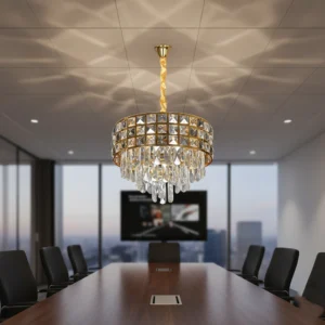 نجفة مودرن ذهبية بخمسة مصابيح E14 بمقاس 400 مم