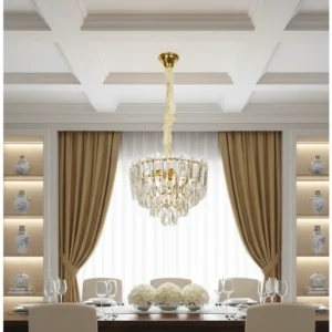 نجف مودرن ذهبي بخمس لمبات E14 — قطر 400 مم