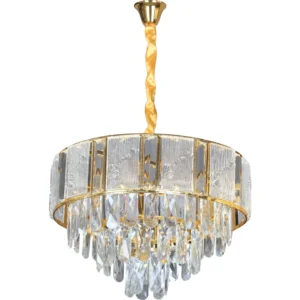 ثريا مودرن ذهبية بمقابس E14 ×5