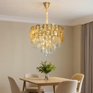 ثريا مودرن ذهبي بمآخذ E14 ×5 — قطر 400 مم